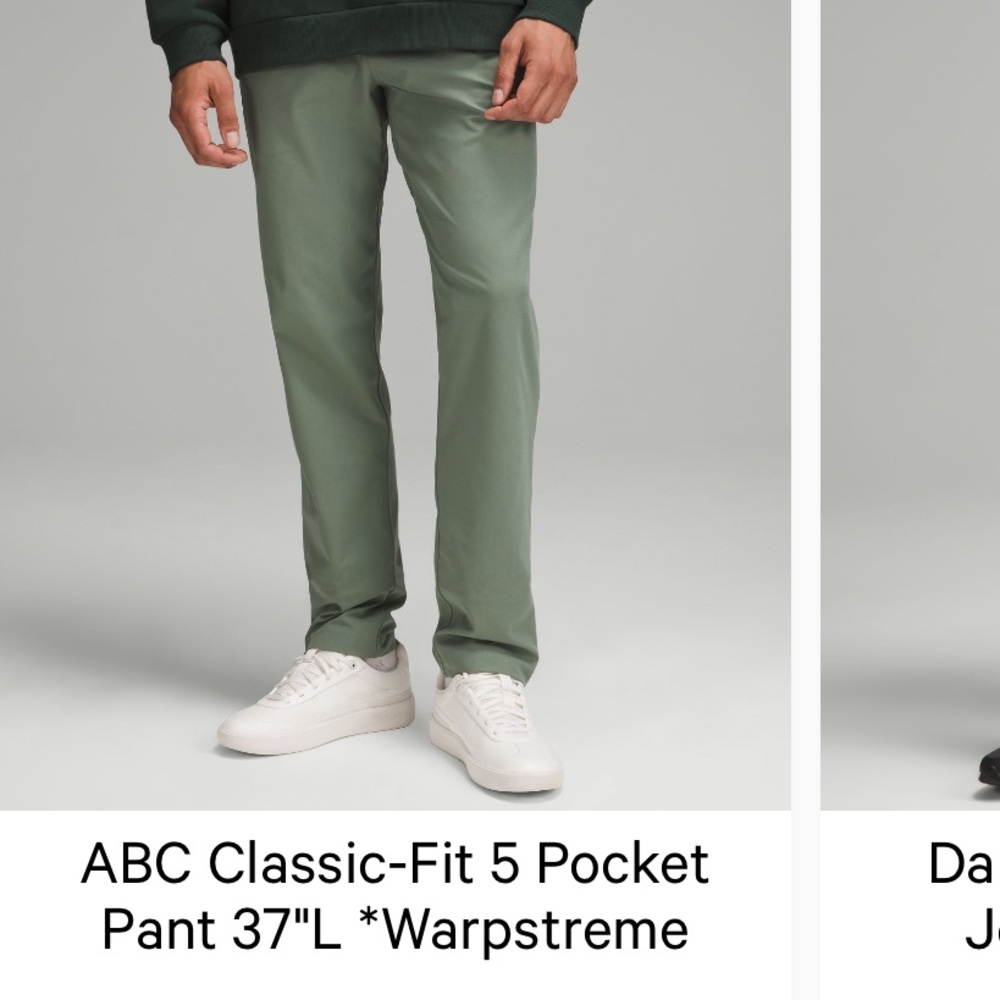 lululemon athletica ABC Classic-Fit Pant in Grey Eucalyptus 37”L